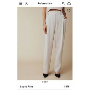 Reformation Wide Leg Pants in Cream